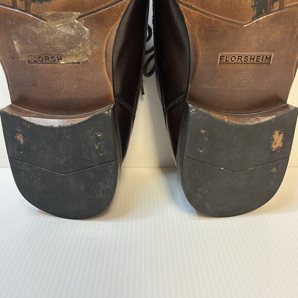 Florshiem Forecast Lace Toe Oxford Cognac Size 9.5M Leather Men’s‎ Dress Shoe - Picture 10 of 10